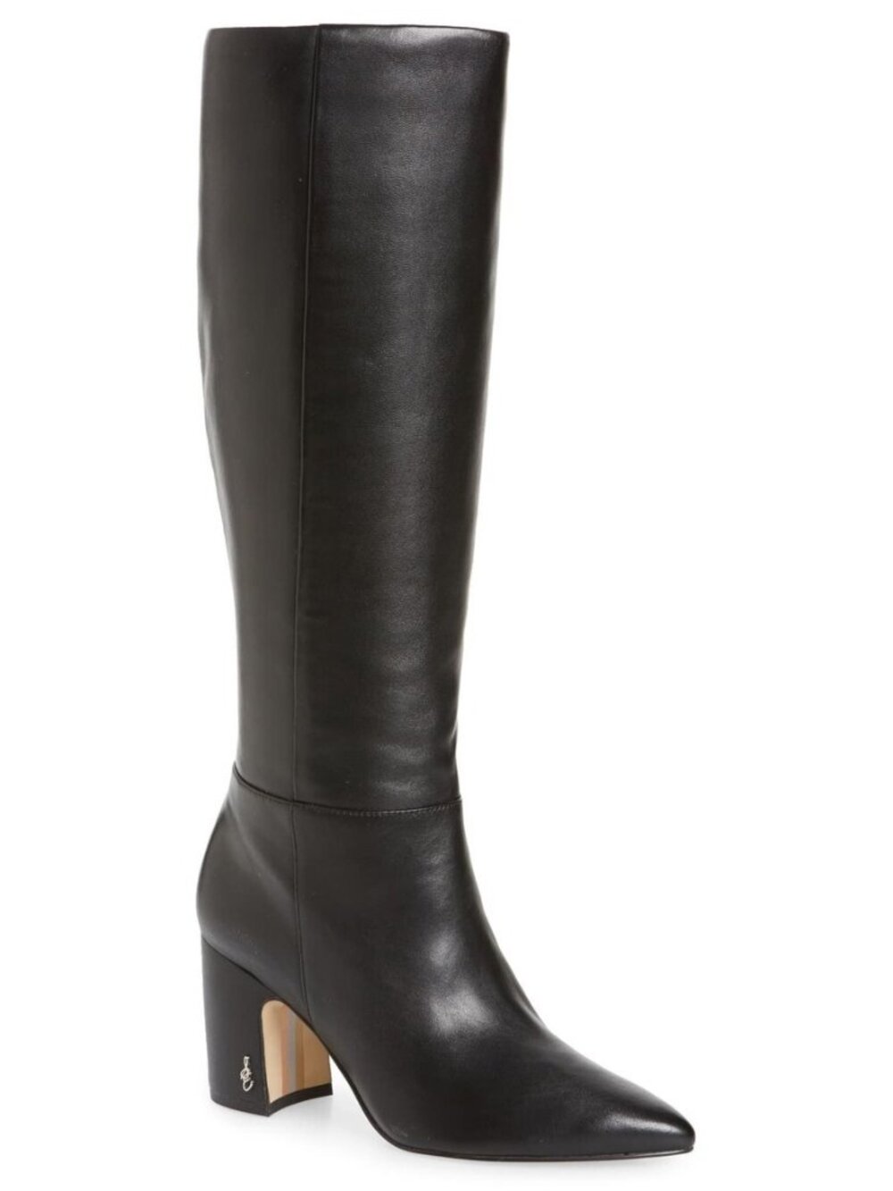 New! Sam Edelman Hiltin Knee High Boot Black Leather Size 11 DD30